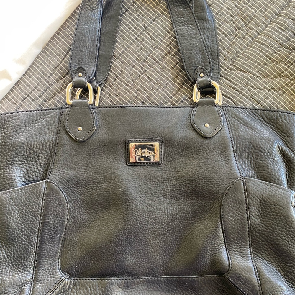 Cole Haan Black Leather Tote Bag